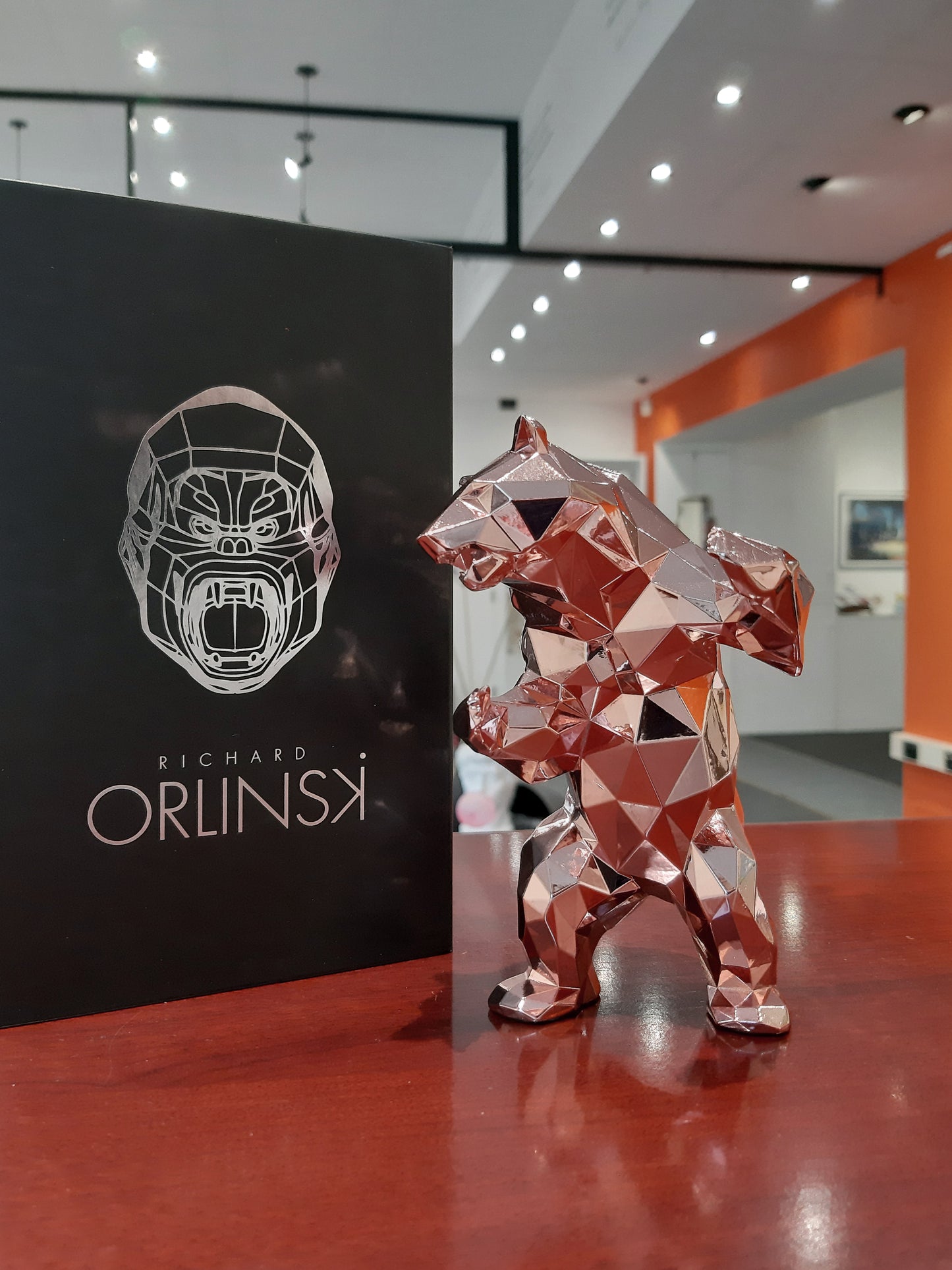 Richard Orlinski - Bear Spirit Gold Pink edition
