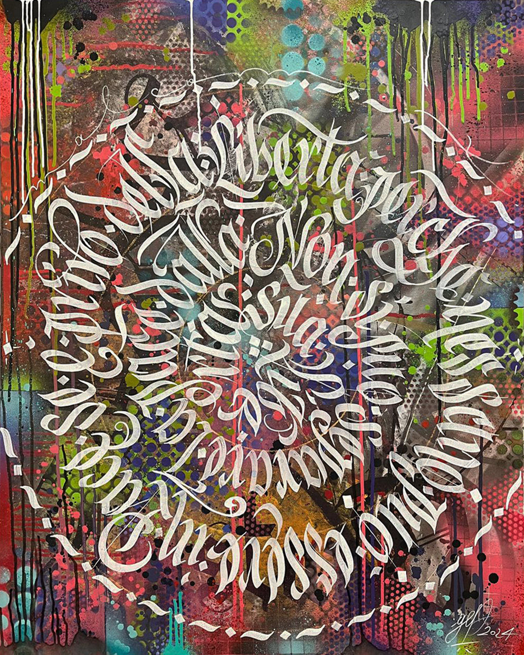 Gep - Malcom X 80x100 - Galleria Quadrifoglio street art
