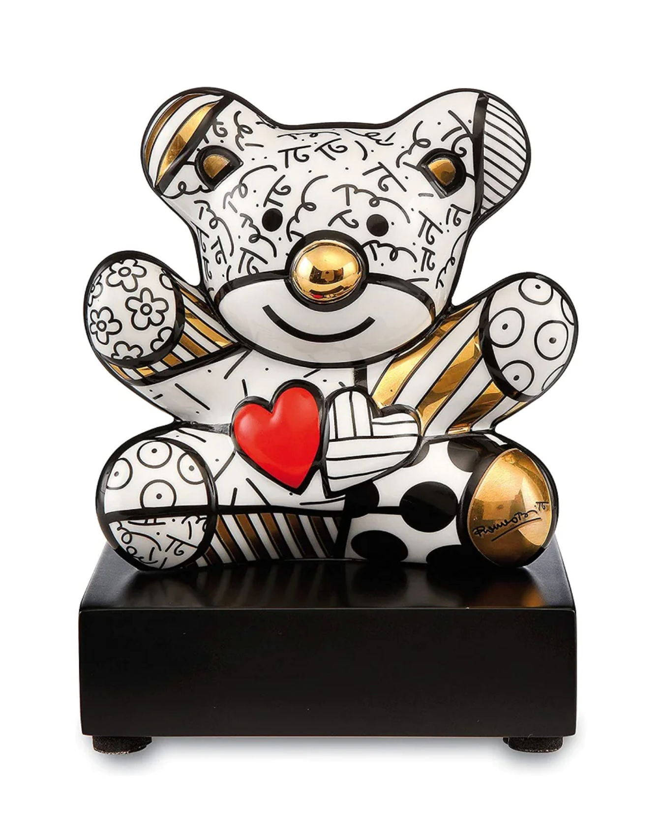 Romero Britto - Golden Truly Yours - Galleria d'arte Quadrifoglio
