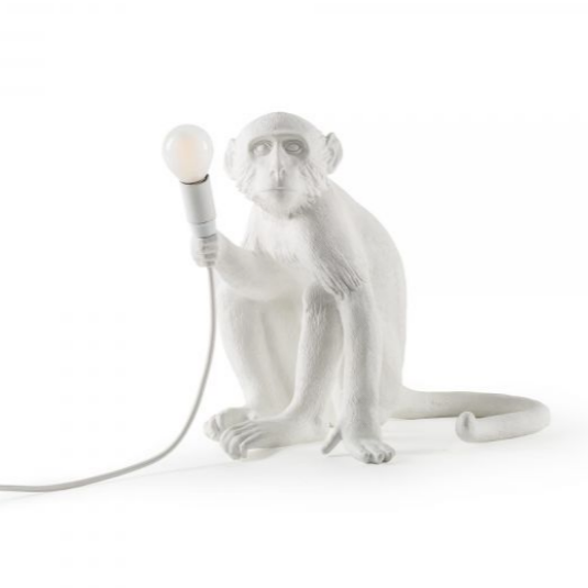 Seletti - monkey lamp white - Galleria Quadrifoglio
