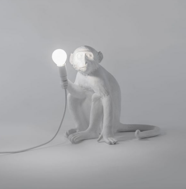 Seletti - monkey lamp white - Galleria Quadrifoglio