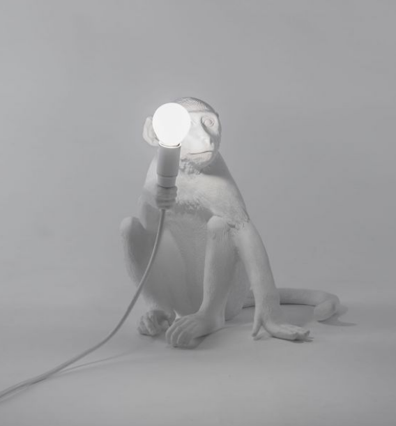 Seletti - monkey lamp white - Galleria Quadrifoglio