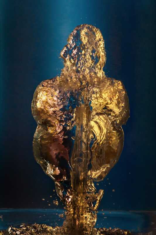 Andrea Amorusi - foto - Golden Sea - Acqua scultura - Galleria Quadrifoglio RhoMyHeart