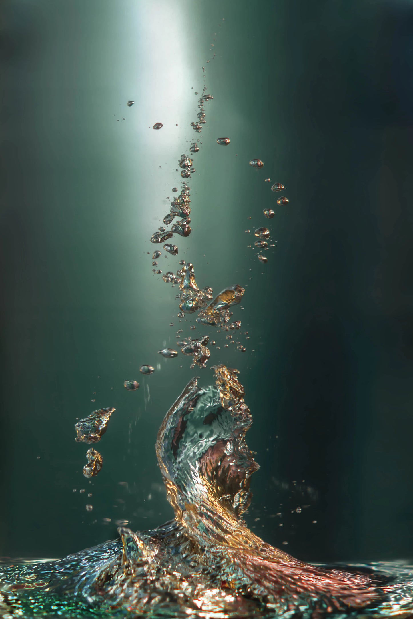 Andrea Amorusi - foto - green - Acqua scultura - Galleria Quadrifoglio Rho