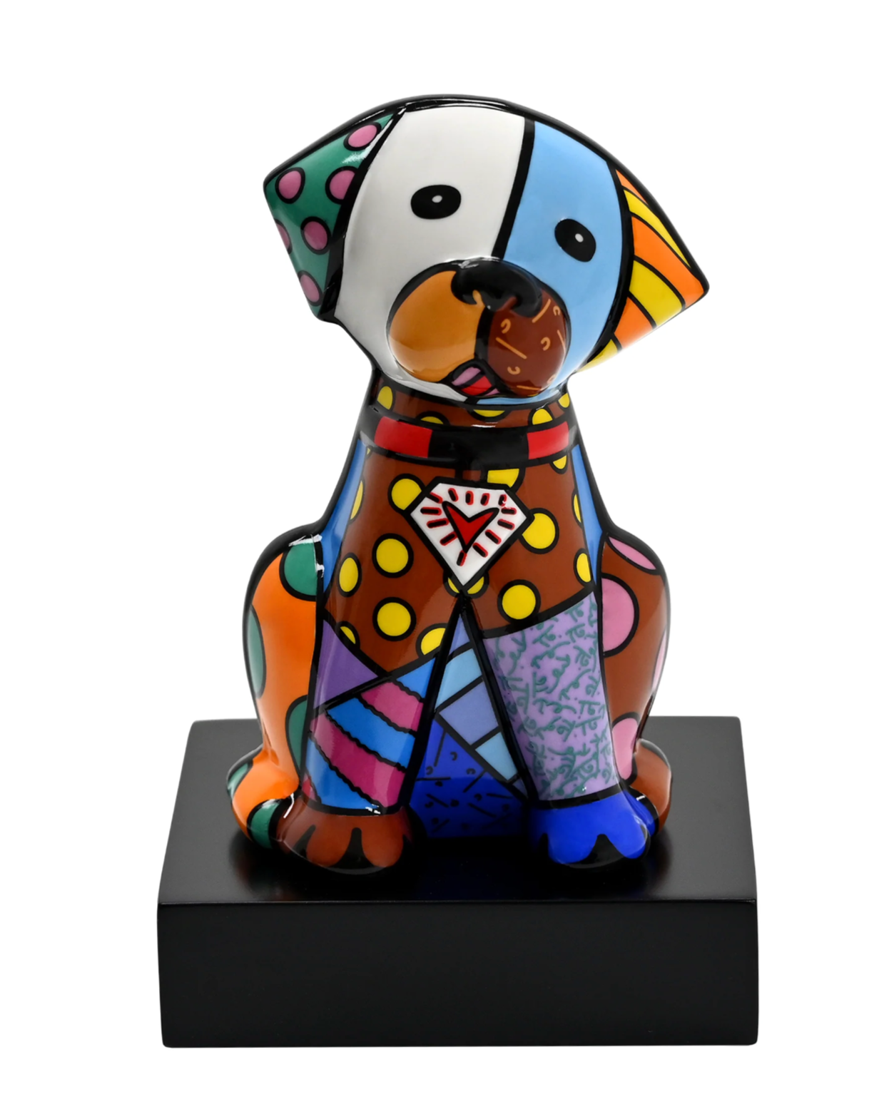 Romero Britto - Baby Blue - cane in porcellana 