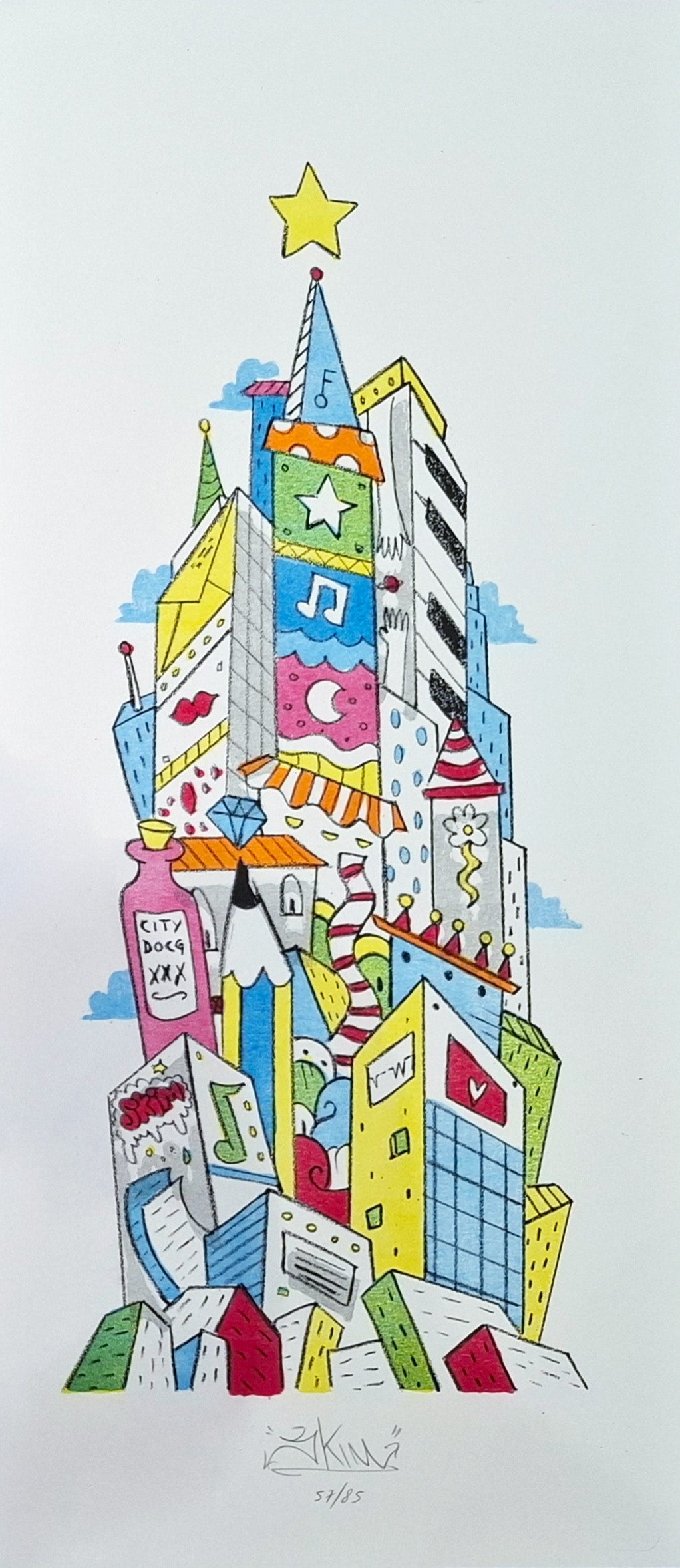 Skim - opere pop art street art - Evoluzione - trittico litografia