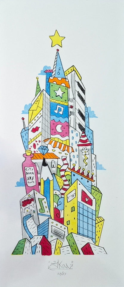 Skim - opere pop art street art - Evoluzione - trittico litografia